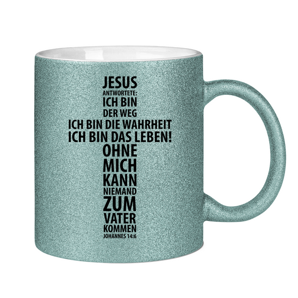 Glitzertasse jesus antwortete