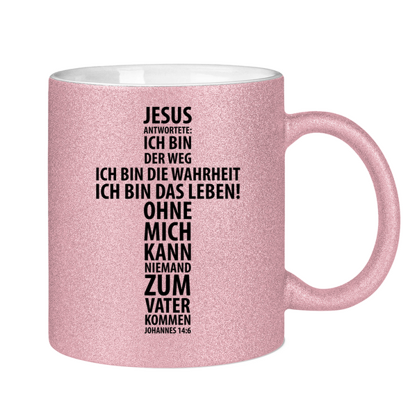 Glitzertasse jesus antwortete