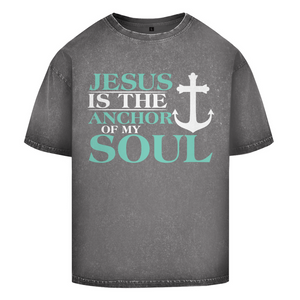 Oversize Washed T-Shirt jesus is the anchor of my soul segeln