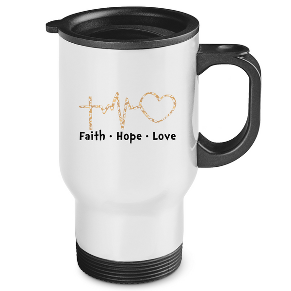 Edelstahl-Thermobecher faith hope love