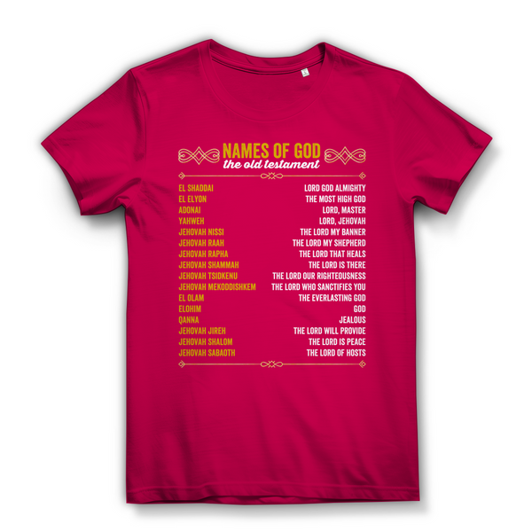 Damen  Bio T-Shirt names of god