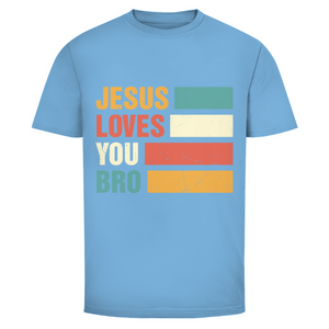 Herren T-Shirt jesus loves you bro