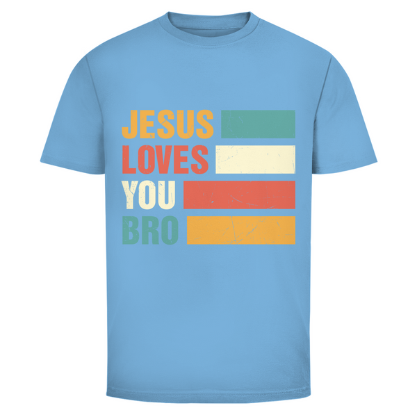 Herren T-Shirt jesus loves you bro