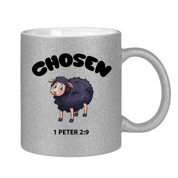 Glitzertasse chosen schaf 1 peter 2:9