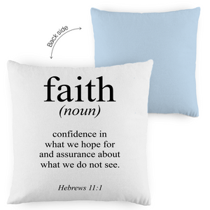 Kopfkissen zweifarbig faith definition