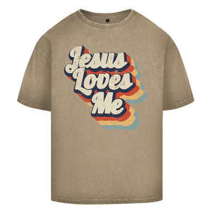 Oversize Washed T-Shirt jesus loves me