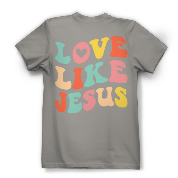 Damen Bio T-Shirt love like jesus retro