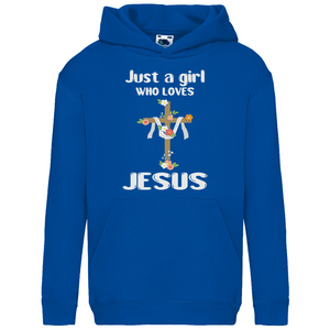 Kinder Hoodie Just a girl who loves jesus