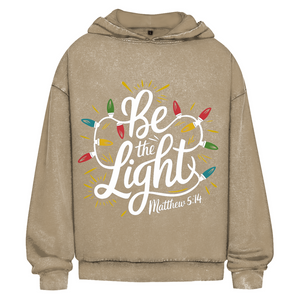 Oversize Washed Hoodie be the light matthew 5:14