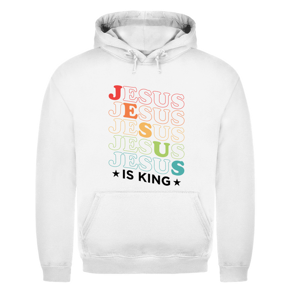 Herren Hoodie jesus is king retro