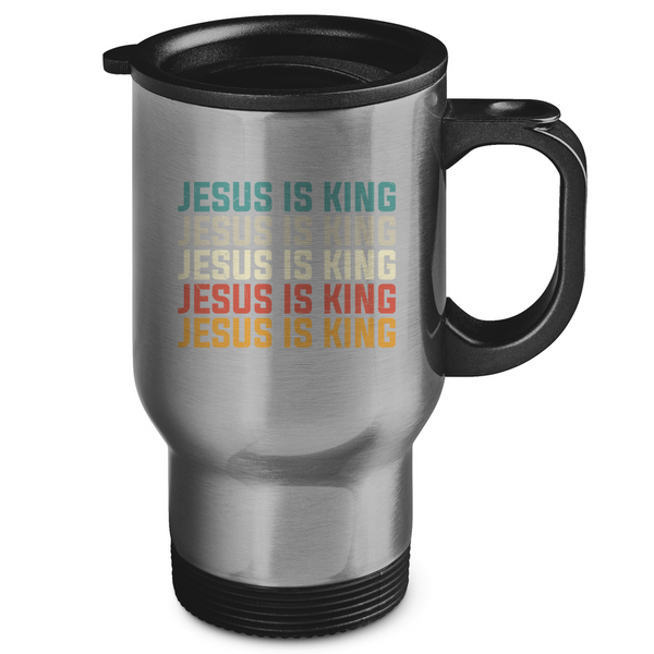 Edelstahl-Thermobecher jesus is king