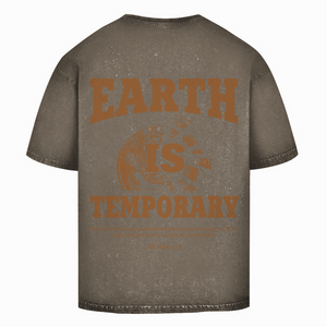 Oversize Washed T-Shirt earth ist temporary matthew 5:18
