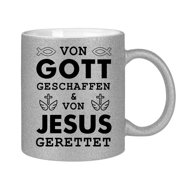 Glitzertasse von gott geschaffen