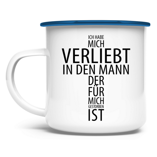 Emaille Tasse ich habe mich verliebt