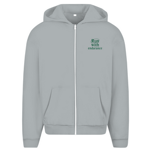 Oversize Zipper Hoodie run with endurance hebrews 12:1
