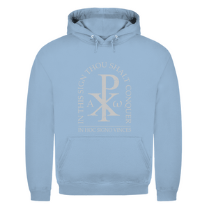 Herren Hoodie in hoc signo vinces Christogramm