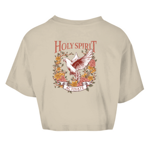 Damen Oversize Crop Top holy spirit activate