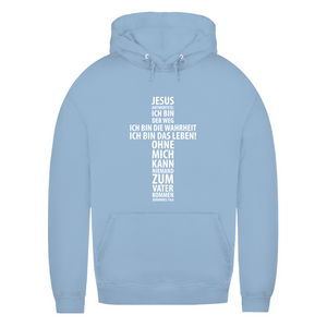 Damen Hoodie jesus: ich bin das leben johannes 14:6