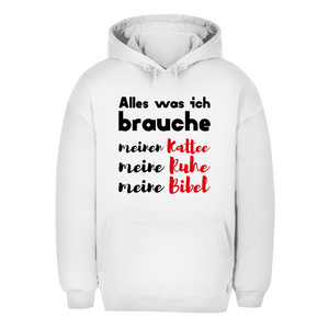 Unisex Oversize Hoodie alles was ich brauche