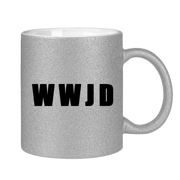 Glitzertasse wwjd