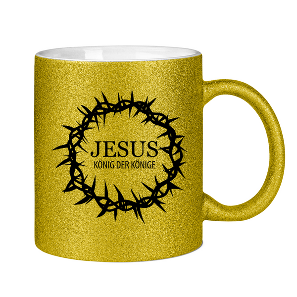 Glitzertasse jesus könig der könige