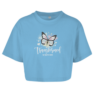 Damen Oversize Crop Top transformed by gods love