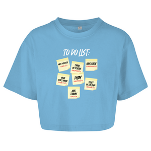 Damen Oversize Crop Top to do list