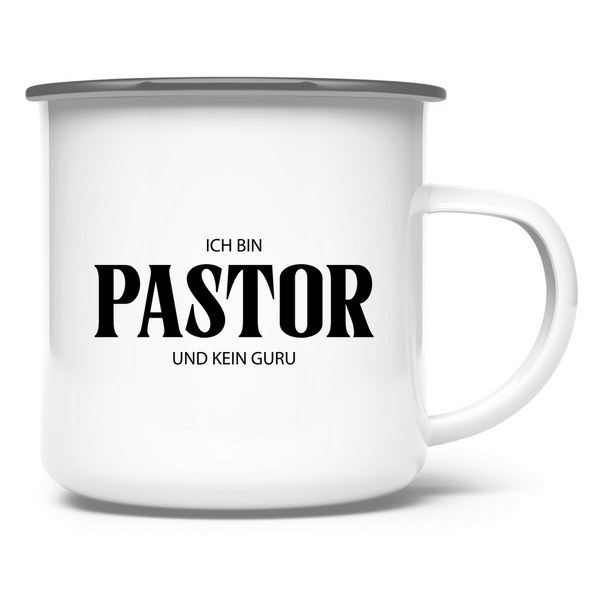 Emaille Tasse ja, ich bin pastor