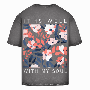 Oversize Washed T-Shirt it is well with my soul