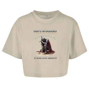 Damen Oversize Crop Top gods warriors