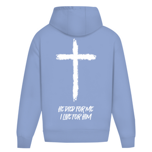 Oversize Hoodie Ohne Kordel he died for me i live for him