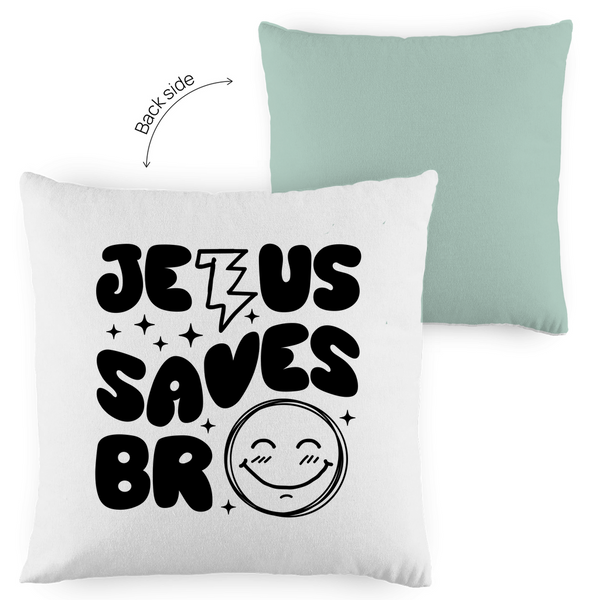 Kopfkissen zweifarbig jesus saves bro