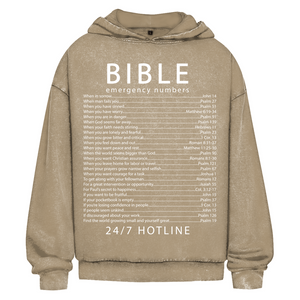 Oversize Washed Hoodie bible