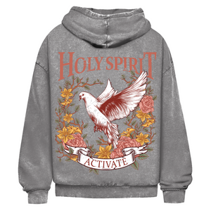 Oversize Washed Hoodie holy spirit activate