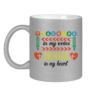Glitzertasse teaching jesus lehrer