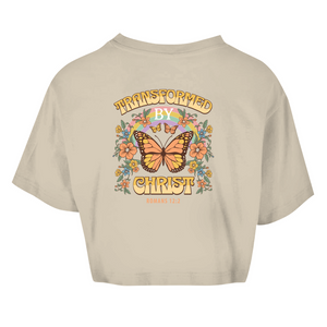 Damen Oversize Crop Top transformed by christ romans 12:2