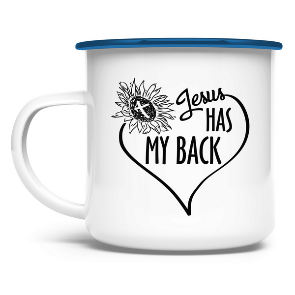 Emaille Tasse jesus has my back