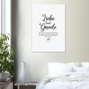liebe und gnade josua 24,15 Leinwandbild