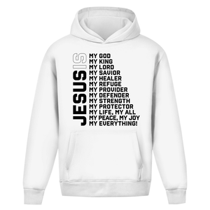 Oversize Hoodie Ohne Kordel jesus is my god