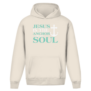 Oversize Hoodie Ohne Kordel jesus is the anchor of my soul segeln