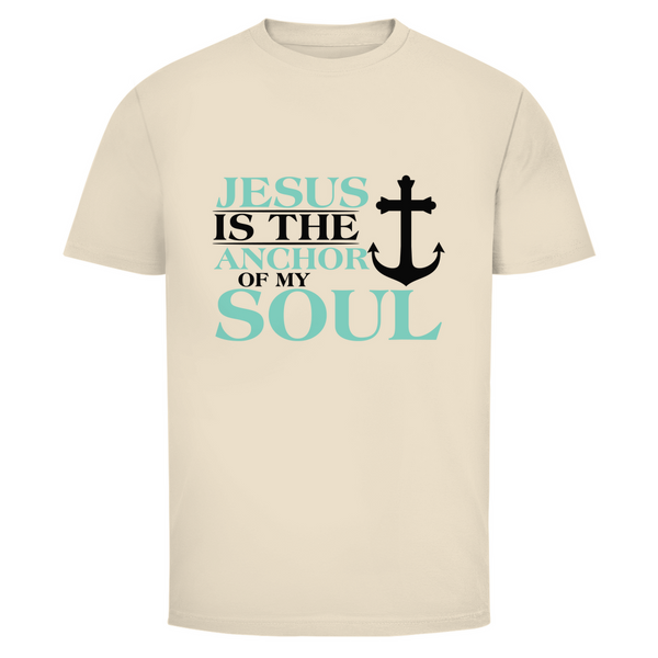 Herren T-Shirt jesus is the anchor of my soul segeln