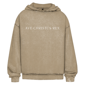 Oversize Washed Hoodie ave christus rex