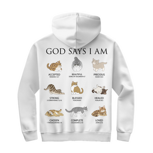 Herren Zipper Hoodie god says i am accepted romans 15:7