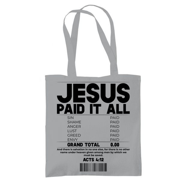 Tragetasche  jesus paid it all