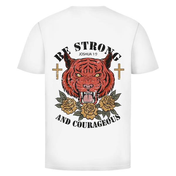 Herren T-Shirt be strong and courageous joshua 1:9