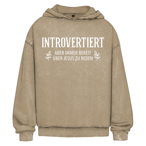 Oversize Washed Hoodie introvertiert