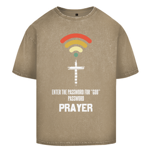 Oversize Washed T-Shirt enter the password for god