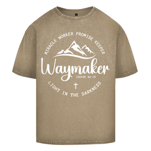 Oversize Washed T-Shirt waymaker isaiah 42:16