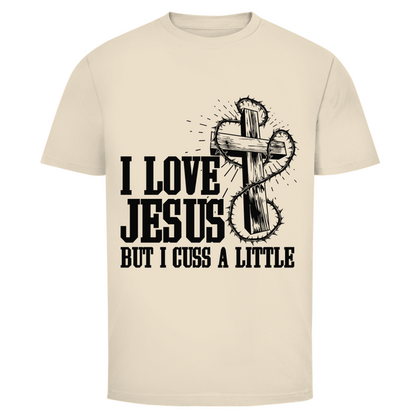 Herren T-Shirt i love jesus but i cuss a little