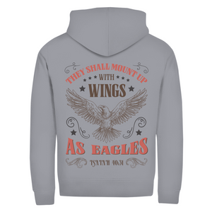 Zipper Hoodie mount up with wings isaiah 40:31